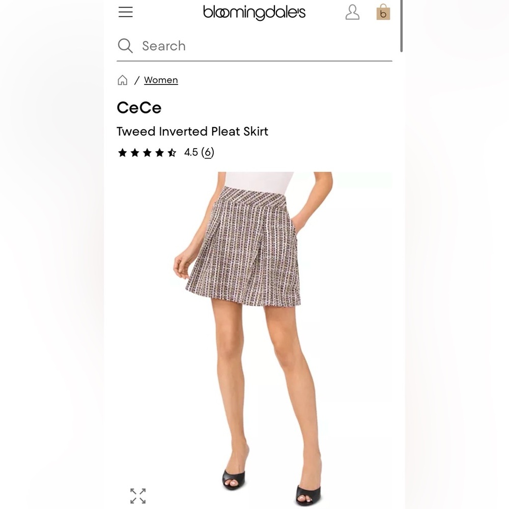 CeCe Tweed Skirt - beautiful texture - NWT